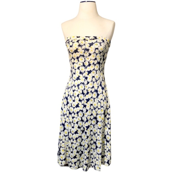 DIANE VON FURSTENBERG Merengo Strapless Dress Daisy Print Size 8 - Picture 8 of 8